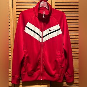 Nike Athletic Dept. Red with White and Black Chevron Jacket